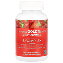 CaliforniaGoldNutrition_BComplexGummieswithVitaminsB6andB12_Folate_andBiotin_Strawberry_45VegetarianGummies - Brands For Less USA