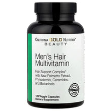 California Gold Nutrition, Beauty, Men's Hair Multivitamin, 120 Veggie Capsules - Brands For Less USA
