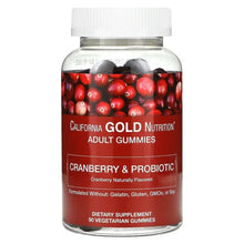 CaliforniaGoldNutrition_Cranberry_ProbioticGummieswithCranberryConcentrate_FructooligosaccharidesandBacilluscoagulans_NaturalCranberry_90VegetarianGummies - Brands For Less USA
