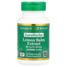 CaliforniaGoldNutrition_EuroHerbs_LemonBalmExtract_EuromedQuality_500mg_60VeggieCapsules - Brands For Less USA