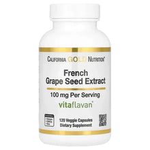 CaliforniaGoldNutrition_FrenchGrapeSeedExtract_Vitaflavan_100mg_120VeggieCapsules - Brands For Less USA