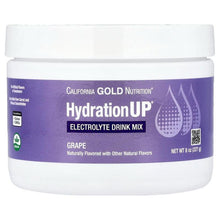 CaliforniaGoldNutrition_HydrationUP_ElectrolyteDrinkMixwithCalcium_Potassium_VitaminC_andVitaminE_Grape_8oz_227g - Brands For Less USA