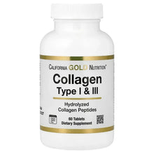 CaliforniaGoldNutrition_HydrolyzedCollagenTypeI_III_60Tablets - Brands For Less USA