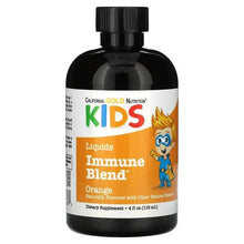 CaliforniaGoldNutrition_LiquidImmuneBlendwithOliveLeafExtract_St.John_sWortExtractandColloidalSilverforChildren_NoAlcohol_Orange_4floz_118ml - Brands For Less USA