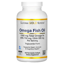 California Gold Nutrition, Norwegian Omega-3 Fish Oil with EPA/DHA, Natural Lemon, 180 Softgels - Brands For Less USA