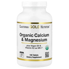 CaliforniaGoldNutrition_OrganicCalcium_MagnesiumPlusD3_K2_180Tablets - Brands For Less USA