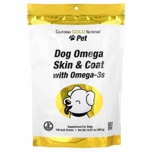 CaliforniaGoldNutrition_Pet_DogOmegaSkin_CoatwithOmega-3_180SoftChews_15.87oz_450g - Brands For Less USA