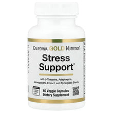 CaliforniaGoldNutrition_StressSupportwithL-Theanine_Ashwagandha_BotanicalBlend_andEnzymes_60VeggieCapsules - Brands For Less USA