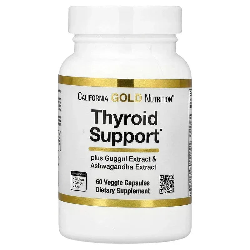 California Gold Nutrition, Thyroid Support with Guggul, Ashwagandha, B ...
