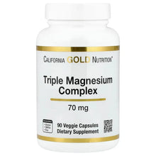 California Gold Nutrition, Triple Magnesium Complex, 70 mg , 90 Veggie Capsules - Brands For Less USA