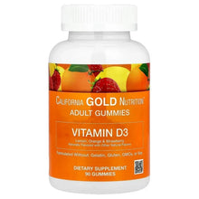 CaliforniaGoldNutrition_VitaminD3Gummies_Lemon_Orange_Strawberry_90Gummies_25mcg_1_000IUperGummy - Brands For Less USA