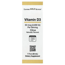 CaliforniaGoldNutrition_VitaminD3_Citrus_1floz_30ml - Brands For Less USA