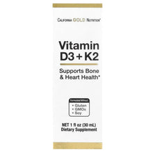 CaliforniaGoldNutrition_VitaminD3_K2asMK-4_25mcg_1_000IU_1floz_30ml - Brands For Less USA
