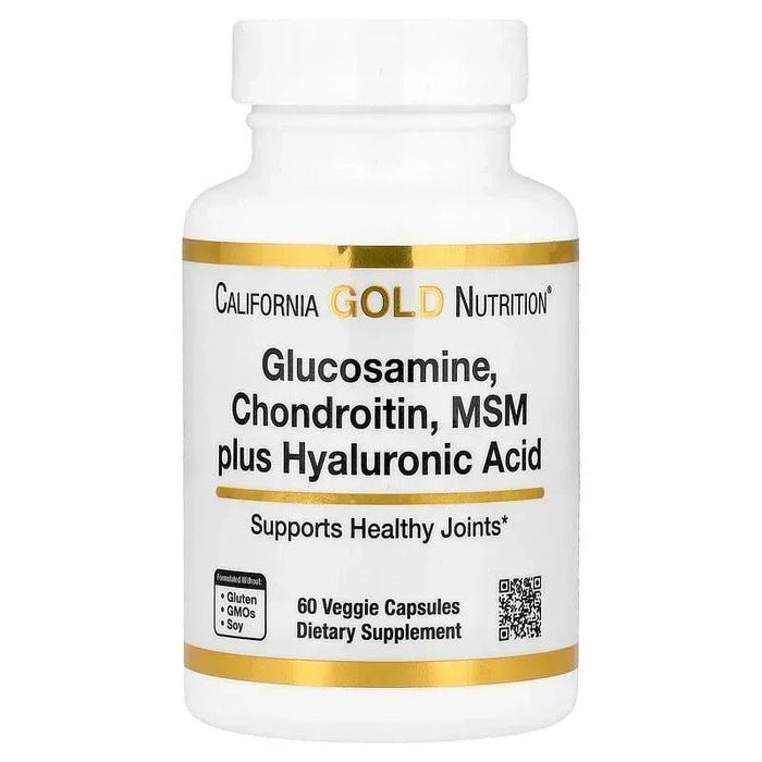 GOLD, Glucosamine, MSM Plus Hyaluronic, 120 veg