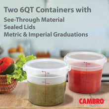 Cambro Round Translucent Container with Lid 6 qt., 2 pk. - Brands For Less USA
