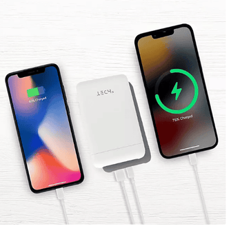 Tech Squared10K Mah Power Bank with USB-C PD 20W and USB-A, 2 Pk.