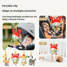 Car Seat & Stroller Toys For Babies 0-6 Months Crab Baby Car Seat Toys with Bell, Crinkle, Rattles, Clamp,Mirror, Squ Little