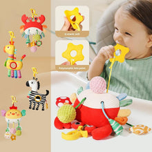 Car Seat & Stroller Toys For Babies 0-6 Months Crab Baby Car Seat Toys with Bell, Crinkle, Rattles, Clamp,Mirror, Squ Little