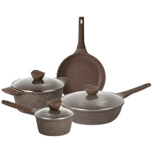 Carote Non Stick Pots and Pans Set,  Induction Kitchen Cookware Sets (Brown)