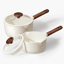 Carote 2QT & 3QT Ceramic Nonstick Saucepan Set with Strainer Lids, Small Cooking Pot, Induction Compatible, White - Brands For Less USA