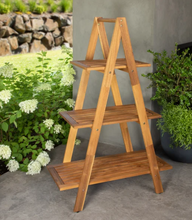 Cascade 3-Layer Outdoor Wood Plant Stand