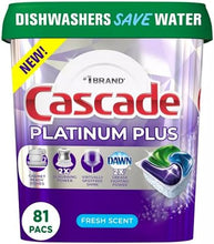 Cascade Platinum plus Actionpacs Dishwasher Detergent Pacs, Fresh Scent (81 Ct.)