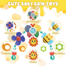 Caunedy Baby Stroller Arch Toy,Adjustable Arch Bassinet Toys with Hanging Sensory Activity Toys for Babies 0-12 Months,Used on Crib Bassinet Car Seat and Bouncer