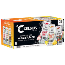 Celsius Sparkling Energy Drink, Variety Pack, 12 fl oz, 18-count