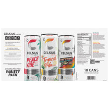 Celsius Sparkling Energy Drink, Variety Pack, 12 fl oz, 18-count