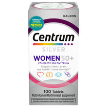 Centrum Silver Multivitamínico para mujeres mayores de 50 años con vitaminas B, C, D3 y E, 100 unidades