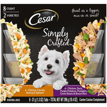 CesarSimplyCraftedChickenandVegetablesVarietyPackWetDogFoodToppers-1-3ozTubs-8Ct-_1 - Brands For Less USA