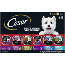 CesarSteakAndChickenLoversWetDogFoodVarietyPack-3-5OzTrays-36Pack-_1 - Brands For Less USA