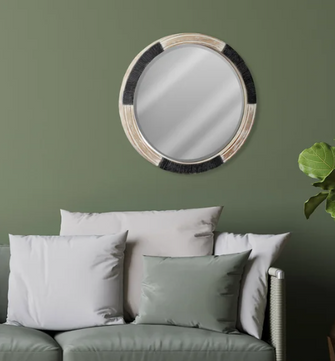 Chadwick 30" Round Wood Mirror