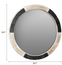 Chadwick 30" Round Wood Mirror