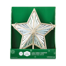 Champagne Gold Star LED Christmas Tree Topper, 12", by Holiday Time