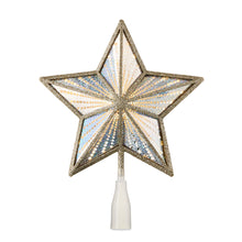 Champagne Gold Star LED Christmas Tree Topper, 12", by Holiday Time