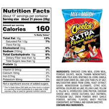 Cheetos XXTRA Flamin' Hot Cheese Flavored Snacks, 17.37 oz. (PACK OF 3 )
