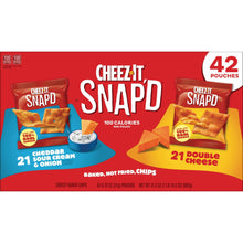 Cheez-It Snap'd, Baked Snack Chips, Variety Pack, 0.75 oz., 42 pk.