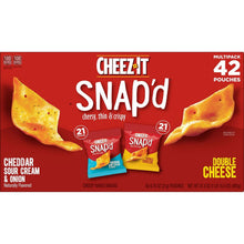 Cheez-It Snap'd, Baked Snack Chips, Variety Pack, 0.75 oz., 42 pk.