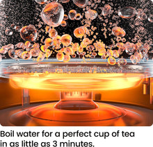 Hervidor eléctrico de vidrio Chefman de 1 l con luz indicadora LED y apagado automático, color negro 