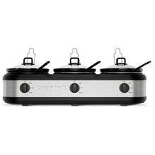 Chefman Stainless Steel Triple Slow Cooker & Buffet Server