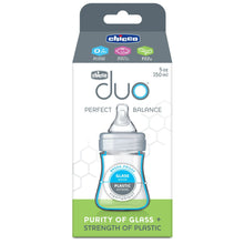 Chicco Duo Hybrid Baby Bottle, Invinci-Glass Inside/Plastic Outside, 5oz - Neutral, New