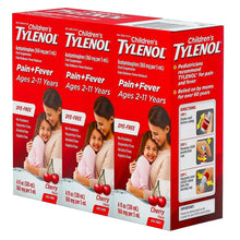 Children's Tylenol Pain + Fever Dye-Free Medicine Cherry Flavor, 3 x 4 fl. oz.