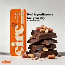 CirC Energy Bites - 12 Pack Peanut Chocolate Chip Gluten Free Protein Balls - 10g Protein, Whole Grains, Nuts & Fruit - Portable Healthy Snacks for Adults & Kids, 5 Piece Resealable Packs
