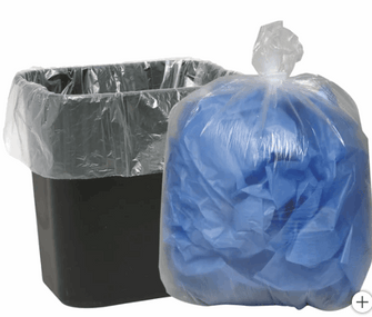 Classic Clear Low-Density Trash Bags, 7-10 gal, Clear, 500-count