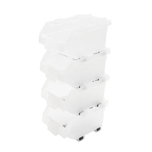 Clearly Stacking Storage Bins, 16-pack
