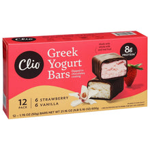 Clio Greek Yogurt Bar, Strawberry & Vanilla, 12 pk.