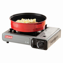 Estufa de camping portátil Coleman de gas butano de sobremesa, 1 quemador, color gris