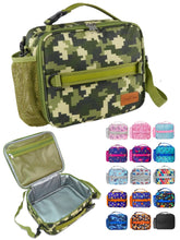 ComfiTime Lunch Bag for Kids – Insulated Lunch Box for Girls and Boys, Cute Reusable Cooler Bag with Zipper Pockets, Bottle Holder, Padded Handles and Shoulder Strap (Blue Camouflage) - Brands For Less USA