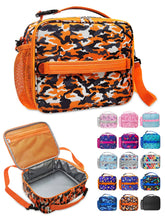 ComfiTime Lunch Bag for Kids – Insulated Lunch Box for Girls and Boys, Cute Reusable Cooler Bag with Zipper Pockets, Bottle Holder, Padded Handles and Shoulder Strap (Blue Camouflage) - Brands For Less USA